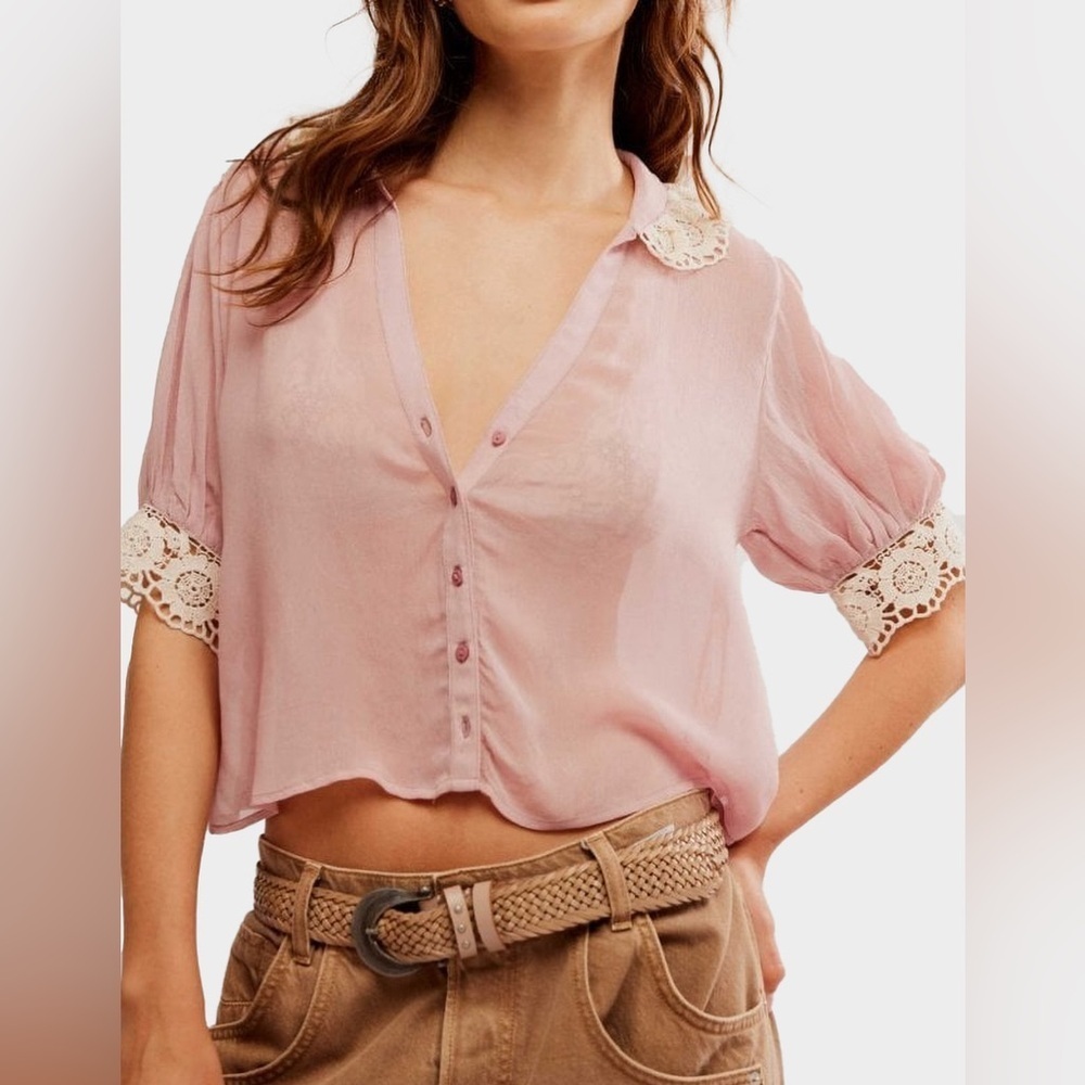 NWT - Free People My Love Womens Blouse in Mauve - Various Sizes